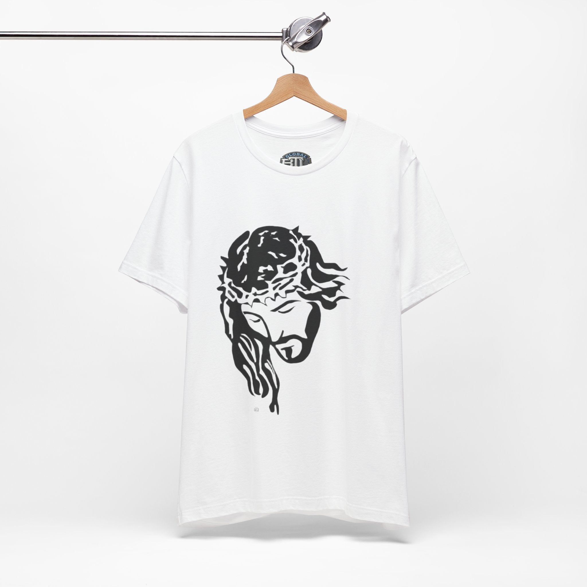 Jesus Crown of Thorns T-Shirt - Minimal Black Graphic Christian Tee