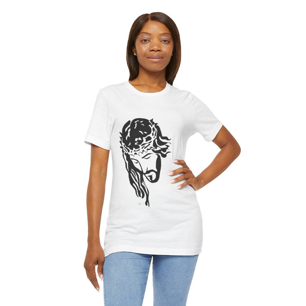 Jesus Crown of Thorns T-Shirt - Minimal Black Graphic Christian Tee