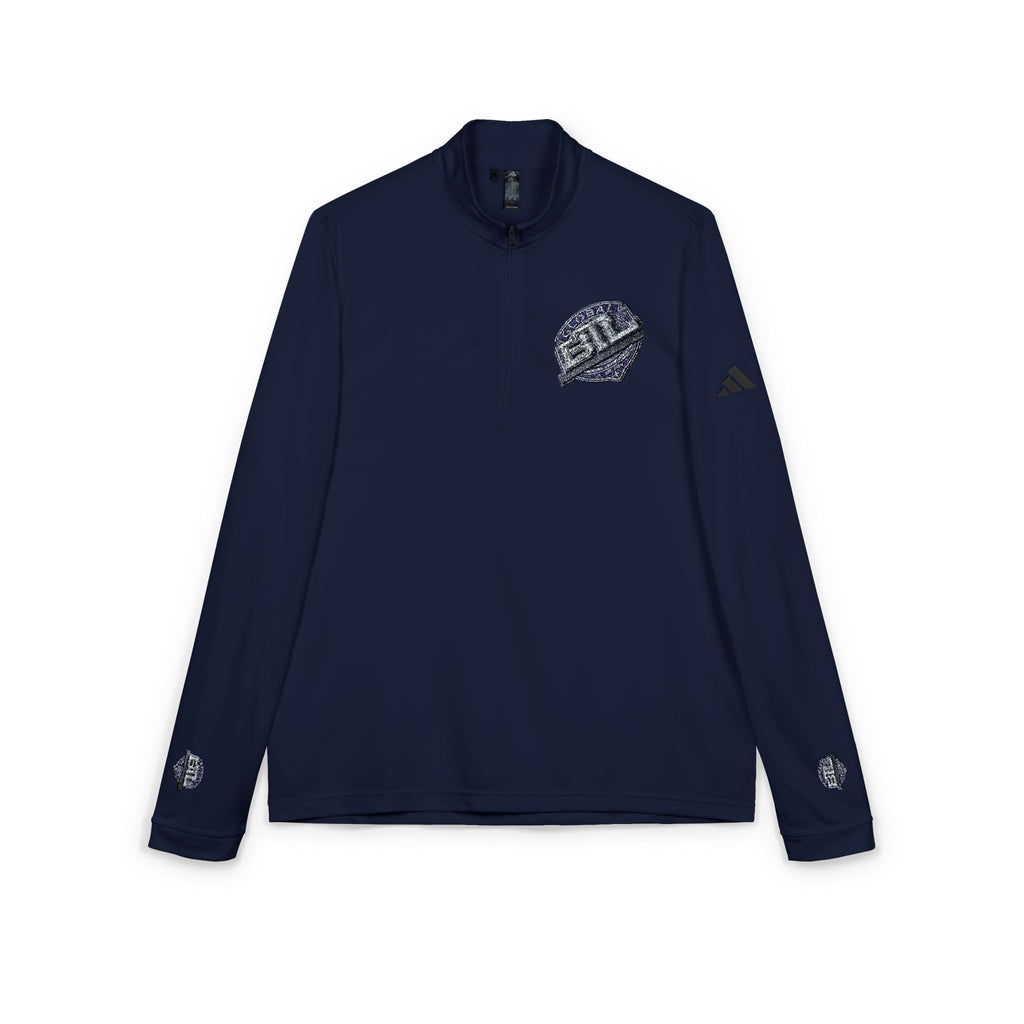 adidas Embroidered Quarter‑Zip Pullover — Lightweight Performance Top