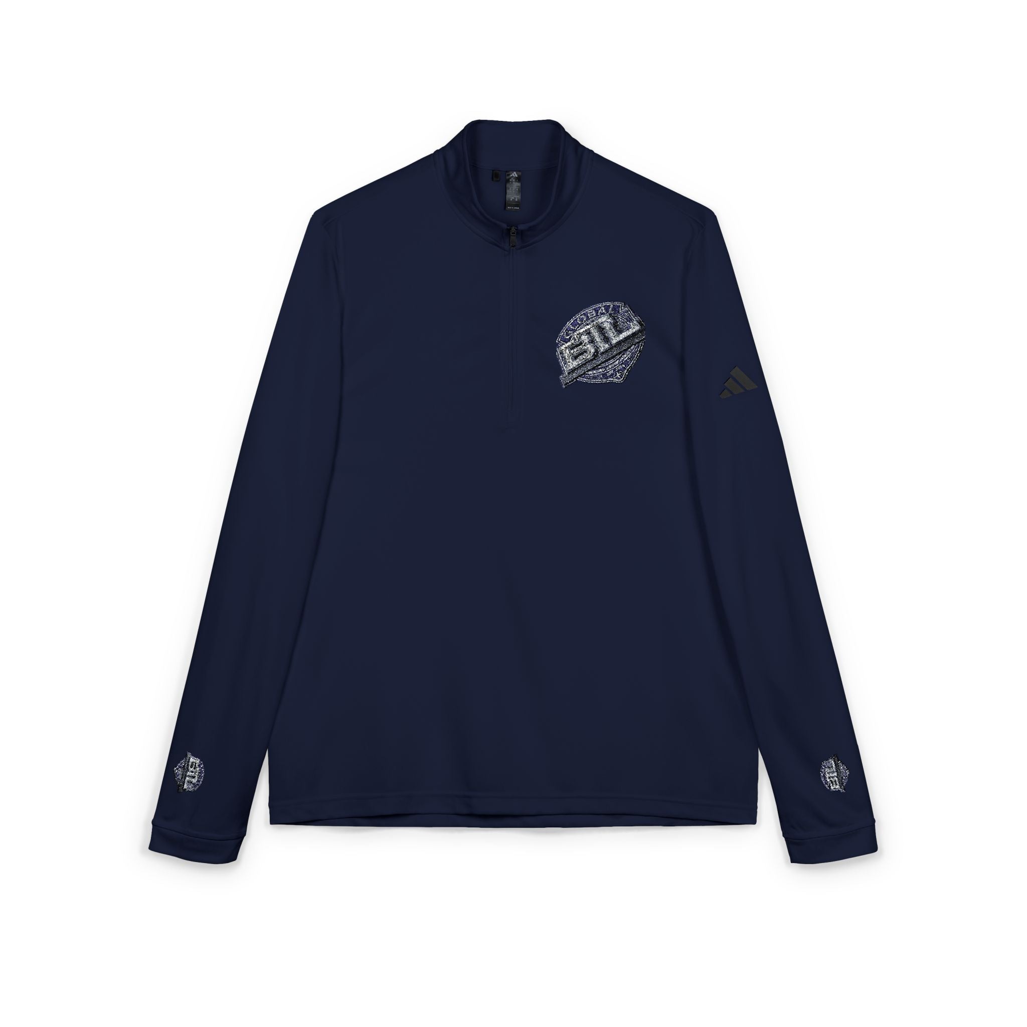 adidas Embroidered Quarter‑Zip Pullover — Lightweight Performance Top