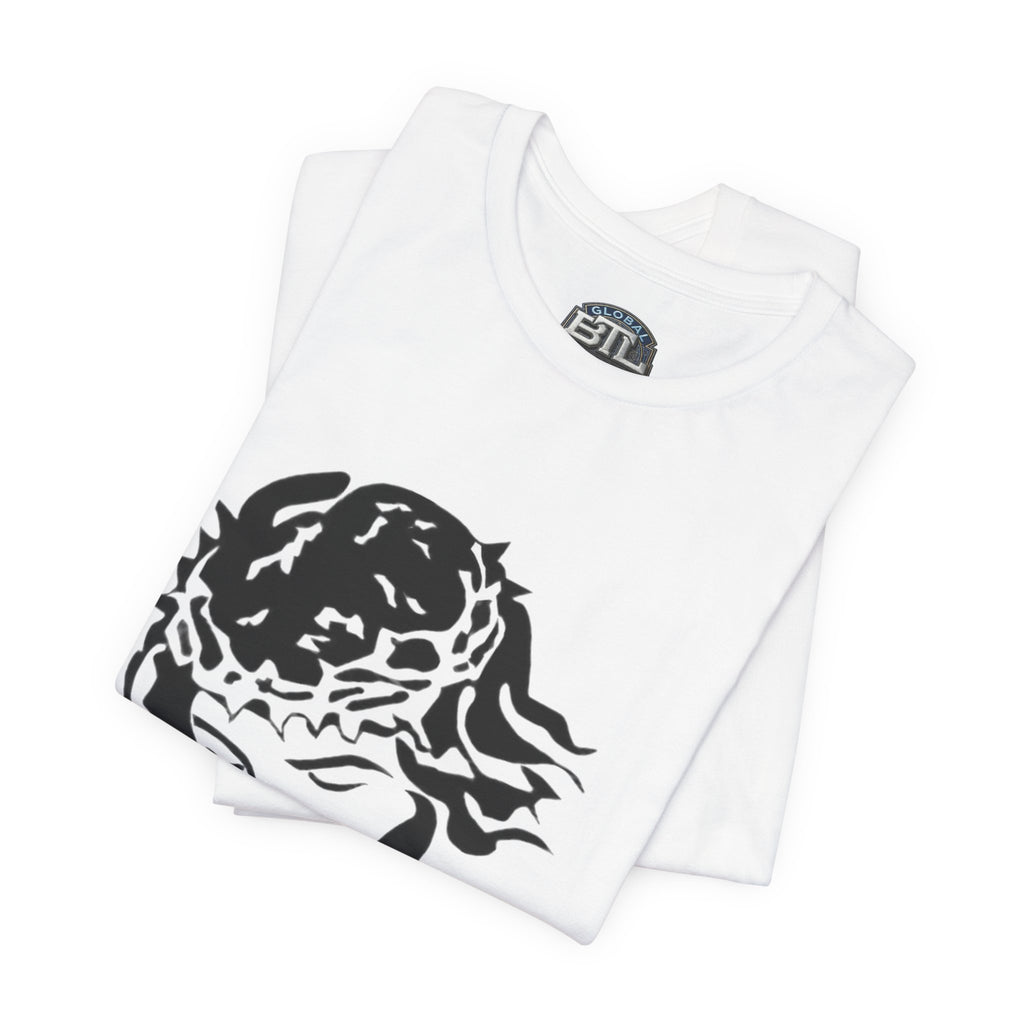 Jesus Crown of Thorns T-Shirt - Minimal Black Graphic Christian Tee