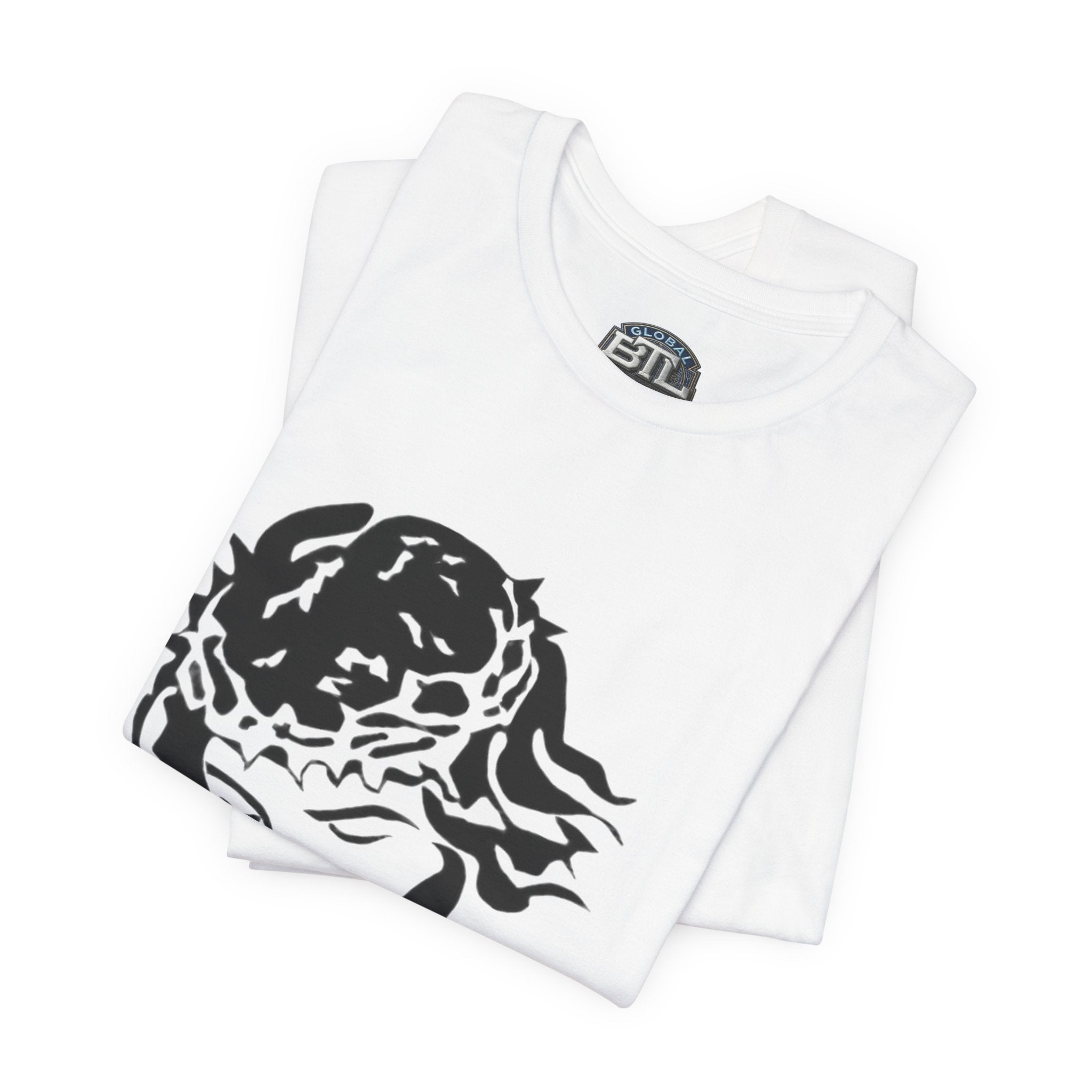 Jesus Crown of Thorns T-Shirt - Minimal Black Graphic Christian Tee