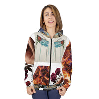 Embroidered Floral & BTL Crest Zip Hoodie