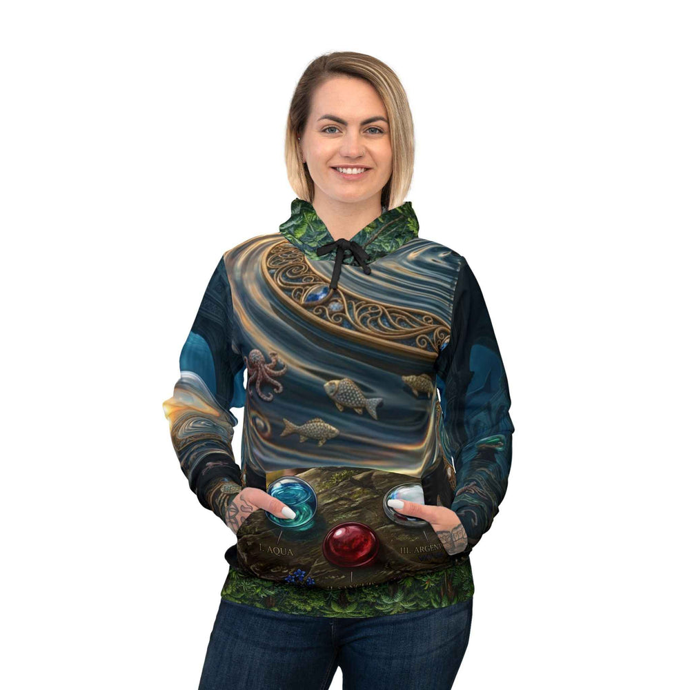 Athletic Hoodie — Sunrise Reflective Pond Front