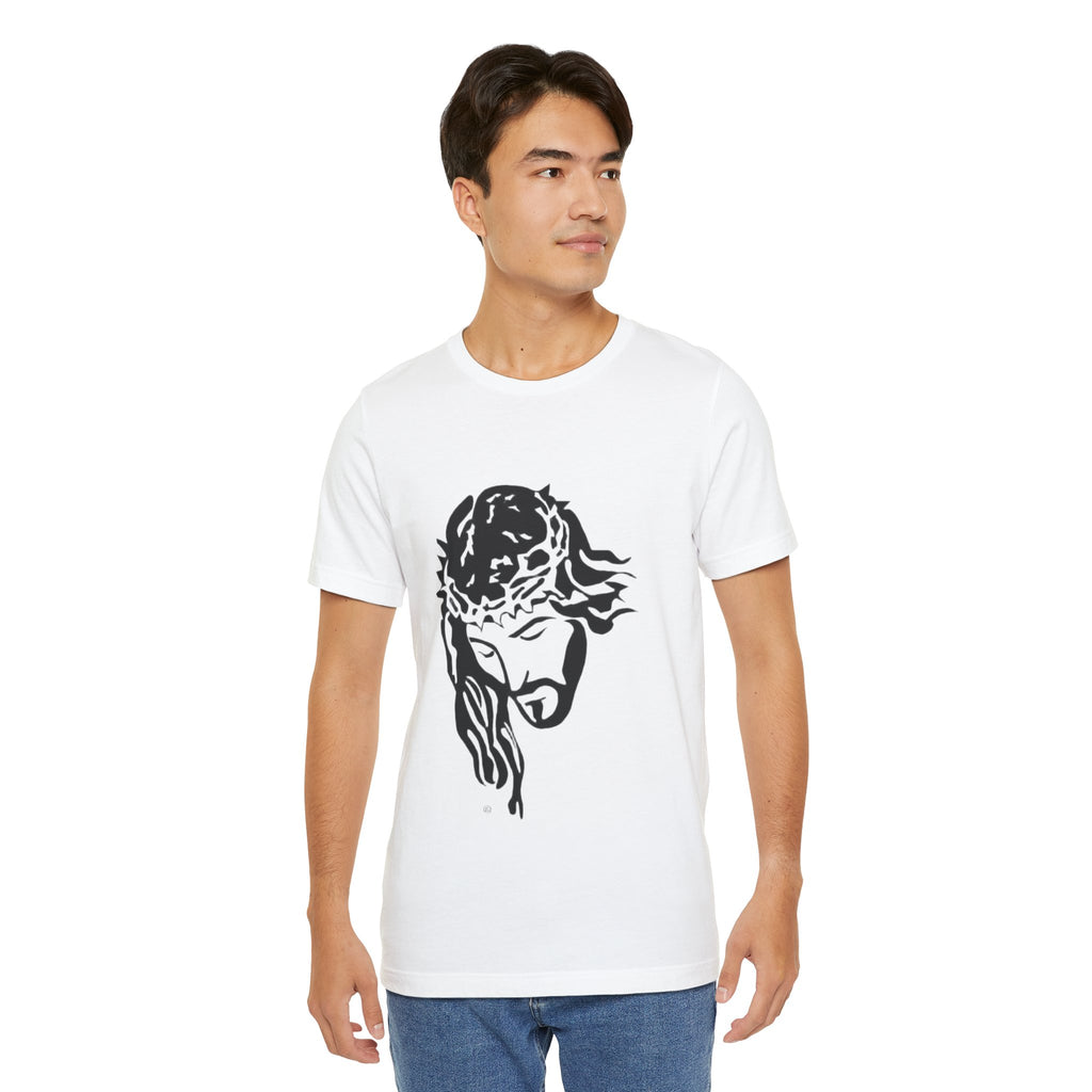 Jesus Crown of Thorns T-Shirt - Minimal Black Graphic Christian Tee