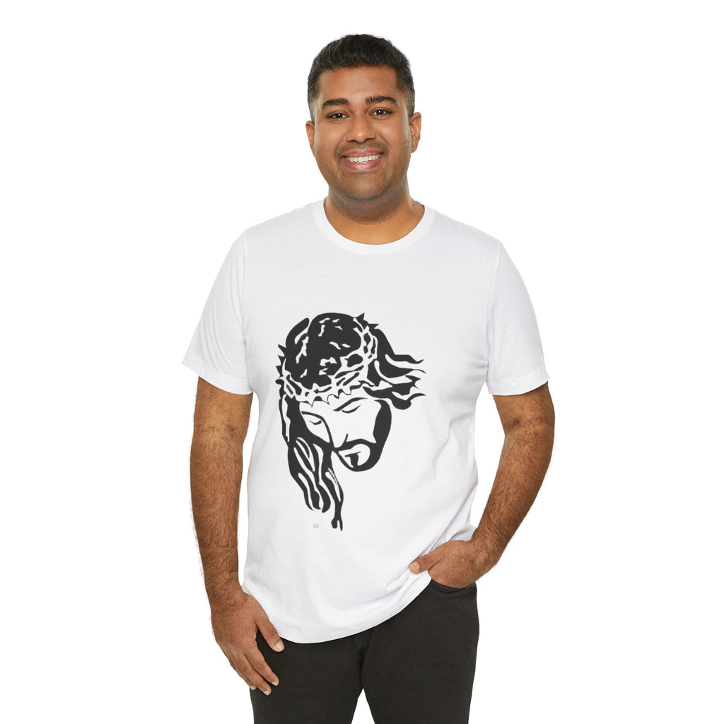 Jesus Crown of Thorns T-Shirt - Minimal Black Graphic Christian Tee