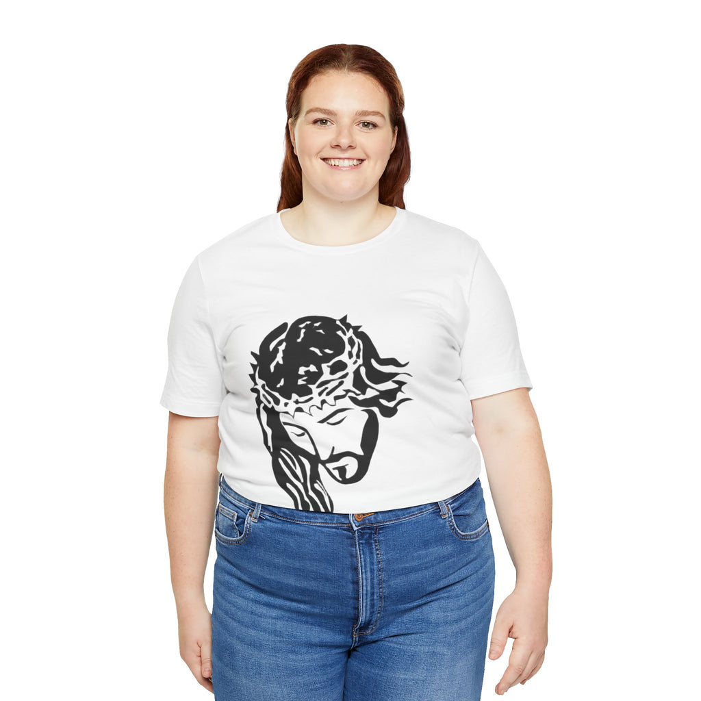 Jesus Crown of Thorns T-Shirt - Minimal Black Graphic Christian Tee