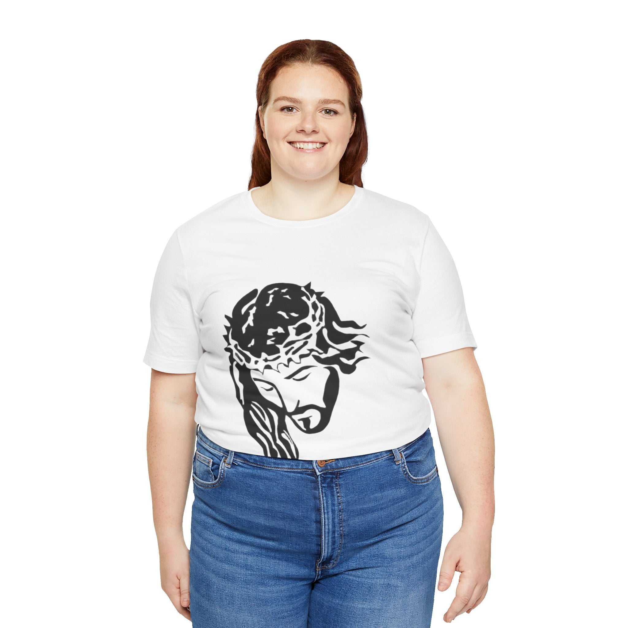 Jesus Crown of Thorns T-Shirt - Minimal Black Graphic Christian Tee