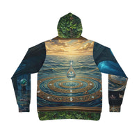 Athletic Hoodie — Sunrise Reflective Pond Front