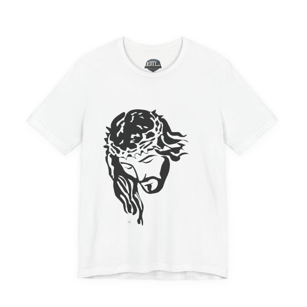 Jesus Crown of Thorns T-Shirt - Minimal Black Graphic Christian Tee