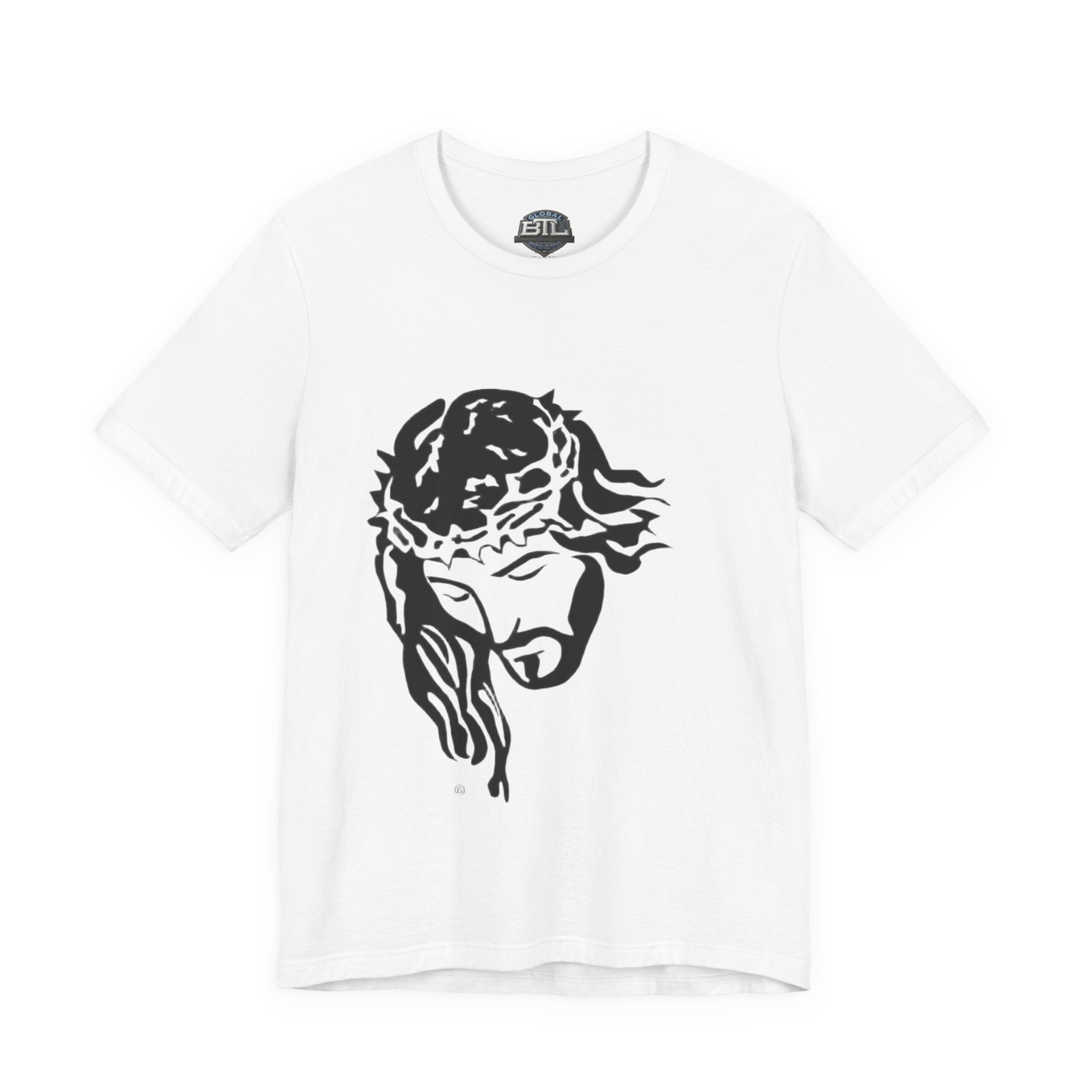 Jesus Crown of Thorns T-Shirt - Minimal Black Graphic Christian Tee