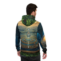 Athletic Hoodie — Sunrise Reflective Pond Front