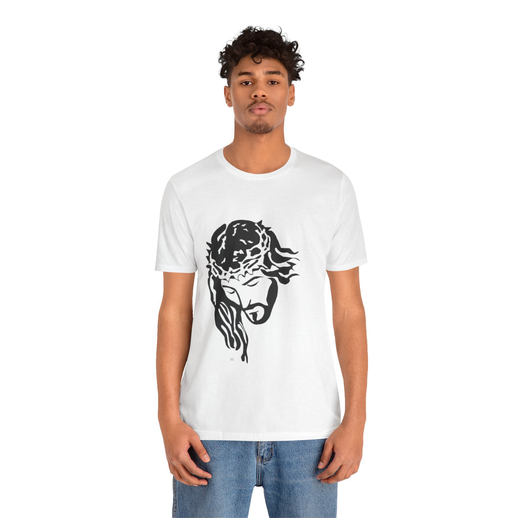 Jesus Crown of Thorns T-Shirt - Minimal Black Graphic Christian Tee