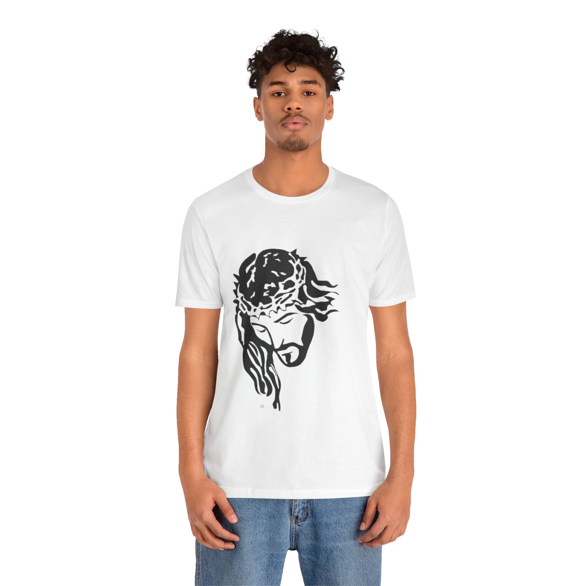 Jesus Crown of Thorns T-Shirt - Minimal Black Graphic Christian Tee