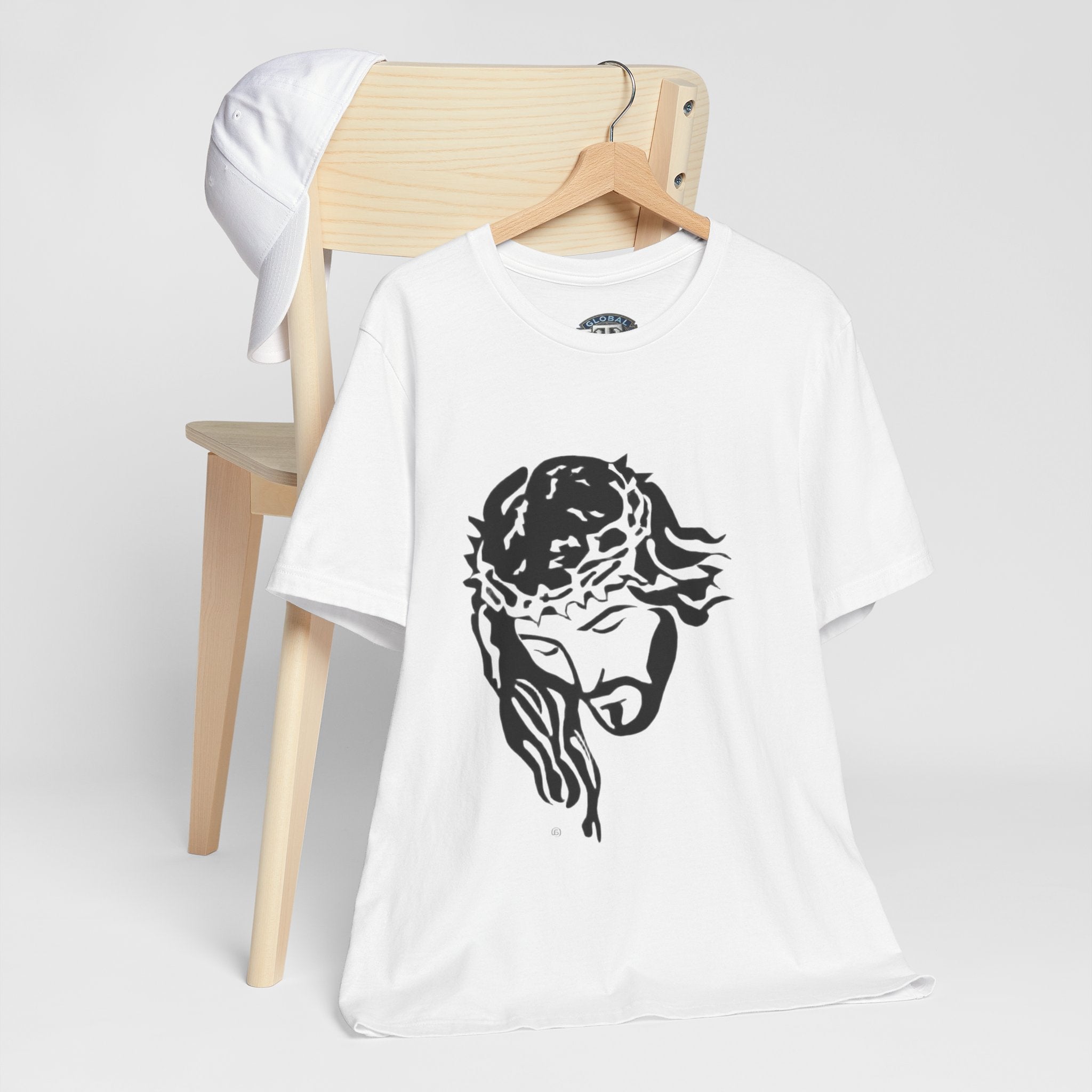 Jesus Crown of Thorns T-Shirt - Minimal Black Graphic Christian Tee