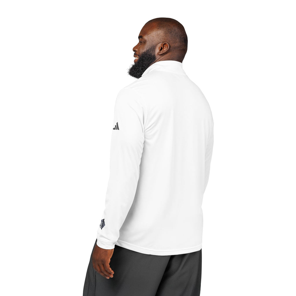 adidas Embroidered Quarter‑Zip Pullover — Lightweight Performance Top