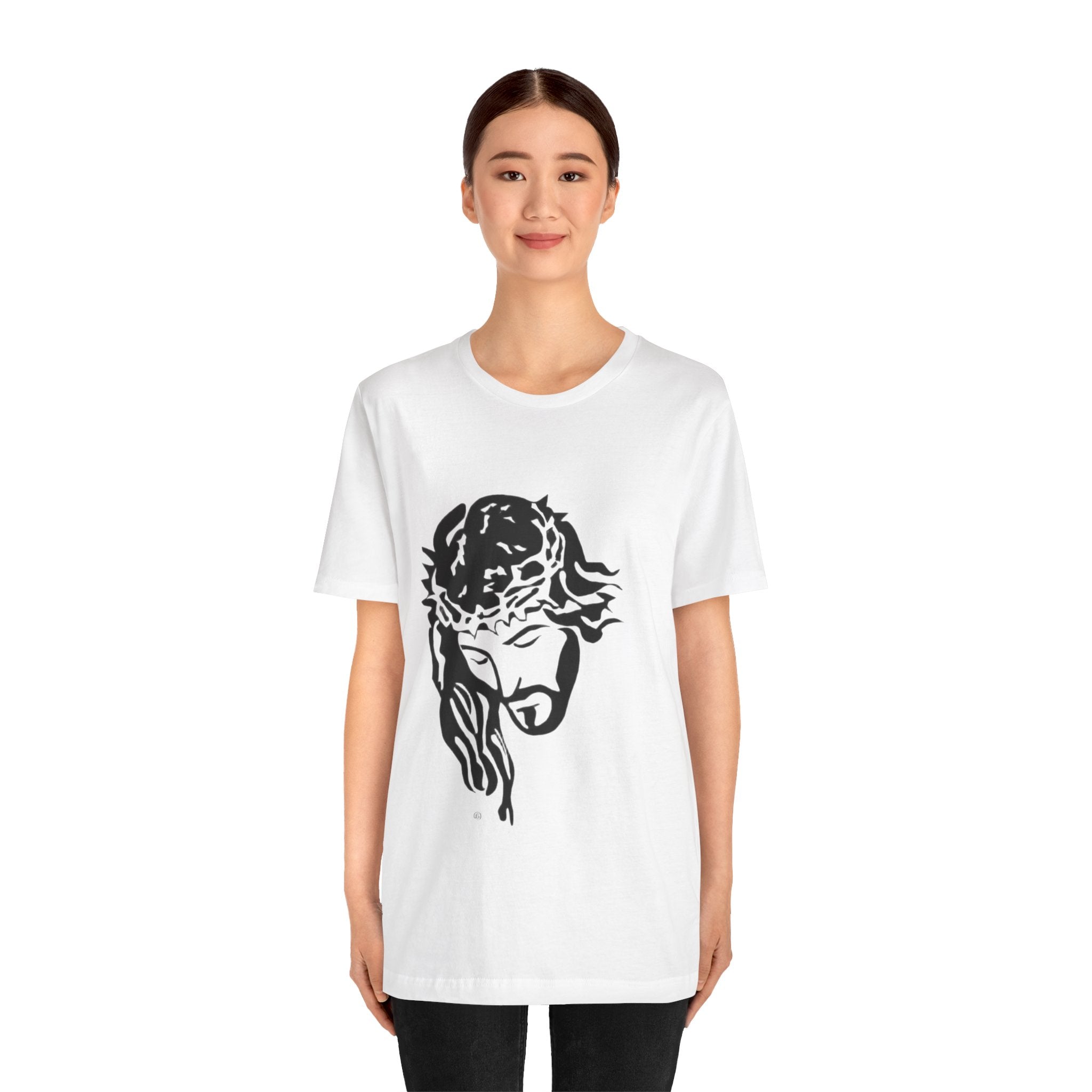 Jesus Crown of Thorns T-Shirt - Minimal Black Graphic Christian Tee
