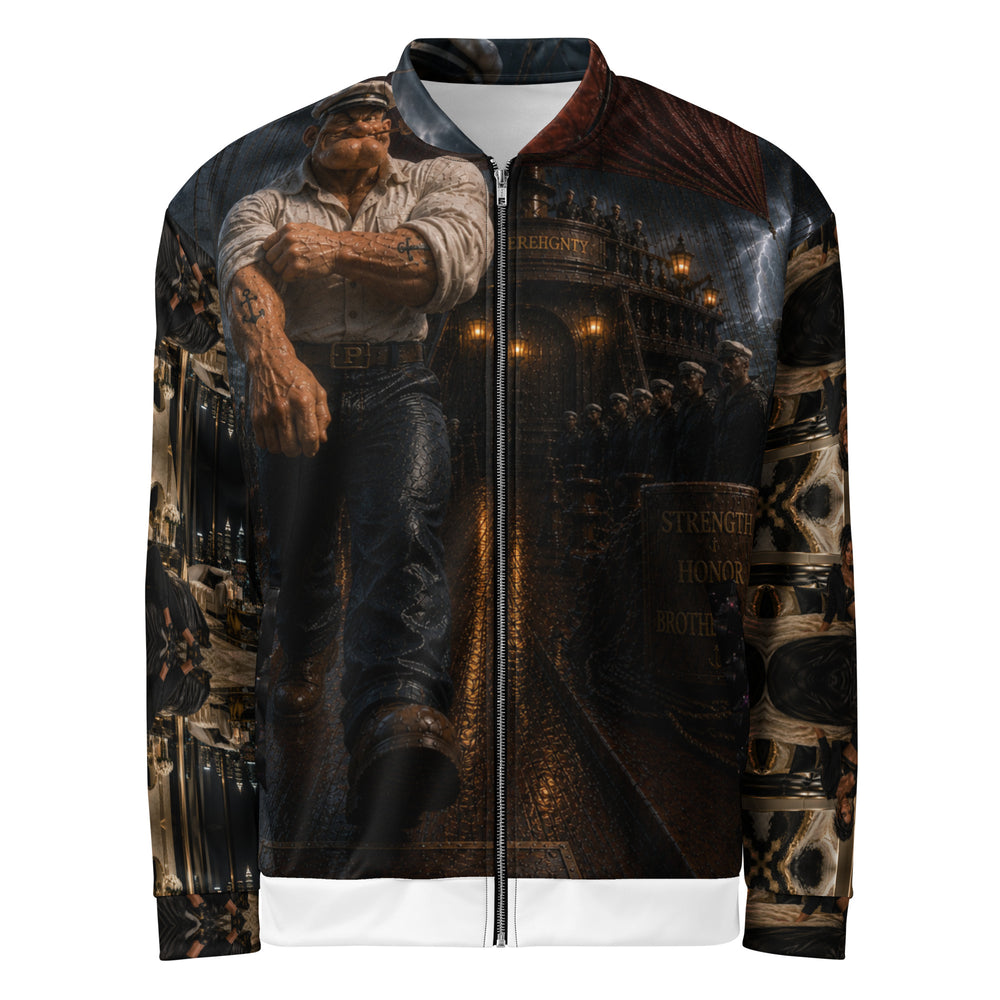 Iron Sailor Cinematic Full-Zip Bomber Jacket